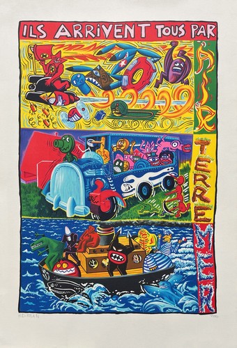 Hervé rosa lithographie - di,