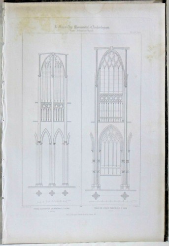 Lithographie travée chœur - travée, du