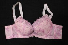 Lavender/Purple lace embroidered push-up Bra- Bow detail - Size 70A France