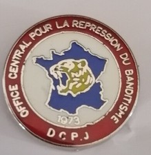Office Central pour Répression Banditisme 1973  DCPJ Tigre Hexagone pins an 1980