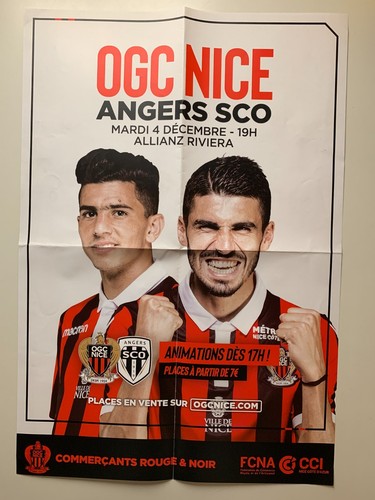 Affiche match ogc - ogc, angers