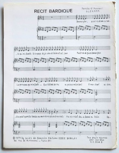 Partition vintage sheet - , music