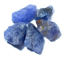 19,35 Ct Naturel Bleu Tanzanite Top Qualité Lot De 5 Pcs Brut !!