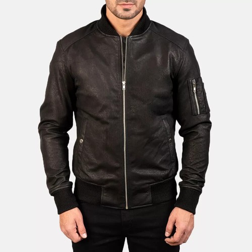 Blouson bomber noir - pour, homme