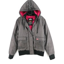 Dickies Gris à Capuche Doudoune Veste Blouson Manteau Taille L