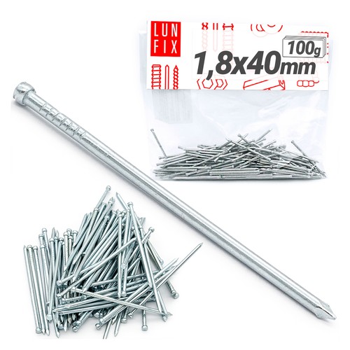 Clous 8x40mm 100g 120 pcs - 1.8x40mm,