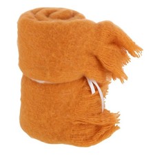 Plaid Uni à Franges "Glen"