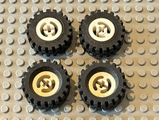 4 x LEGO Roue Ref 2346+3482c02