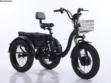 Tricycle électrique pliable 20 pouces, 500W, 48V, Vélo électrique, pour adultes
