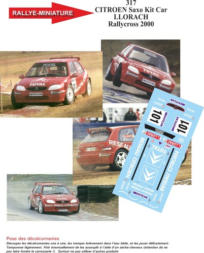 Decals ref 0317 citroen - decals, 1/18