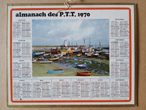 Calendrier ptt almanach la - calendrier,