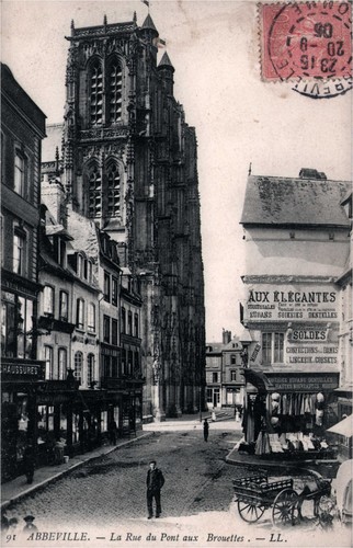 Cpa abbeville la rue du - 80,