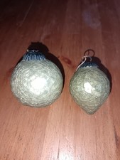 Lot De 2 Boules De Noël En Verre Anciennes