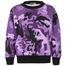 Pull Camouflage Violet Fille