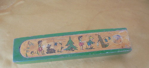 Ancien plumier bois - plumier, en