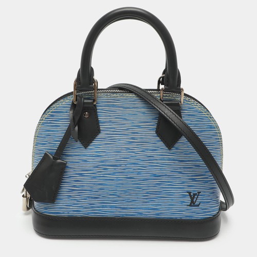 Sac cuir épi bleu denim - épi,