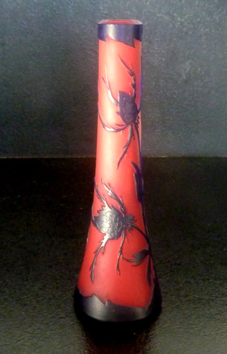 Vase verre dégagé à - en,