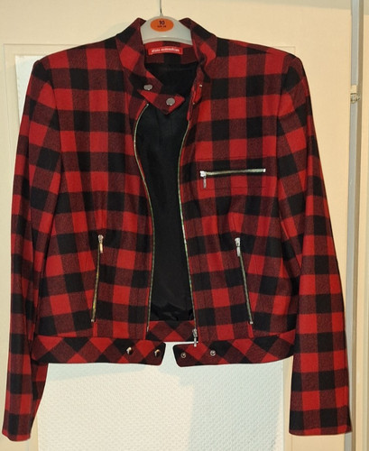 Robe blouson rouge noir - et,