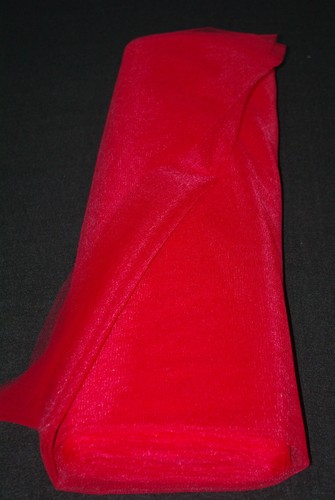 Tulle souple rouge largeur 300 - tulle,