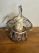 VINTAGE ANCIENNE ESSOREUSE A SALADE RELOOKÉE CUSTOMISÉE PHOTOPHORE BOUGEOIR