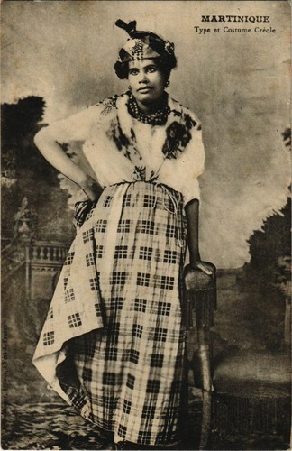 Cpa type costume creole - type,