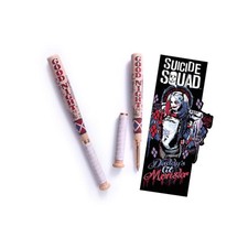 Stylo en forme de Batte de Baseball Harley Quin + marque pages PRODUIT NEUF 🇫🇷