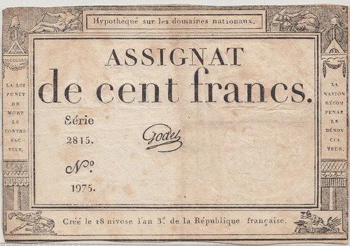 France billet assignat - assignat, de
