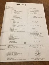 Honda MTX125R G TC02 Fiche technique caractéristiques moto service formation