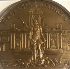 MÉDAILLE EN BRONZE LOUIS XIV
