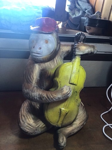 Statuette singe musicien - statuette,