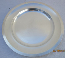Plat rond metal argente