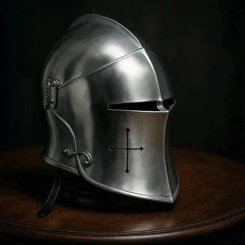 Casque médiéval barbuta - casque,