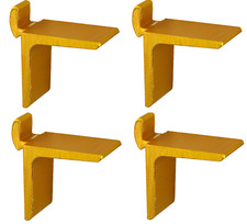 Taquet aluminium doré - 4x,