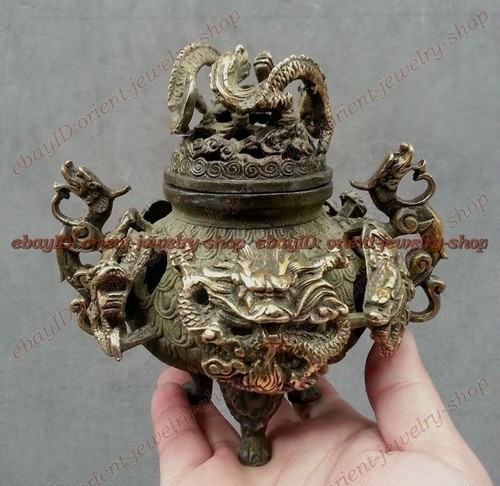 Antique old bronze china lucky - antique,