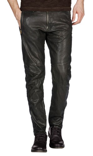 Pantalons cuir mince pour - mince,