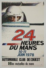 Lardrot	24 heures du Mans 1978 Affiche Originale Automobile Sport Sarthe