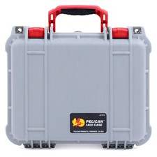 Silver & Red Pelican 1400 case