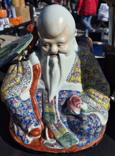 Bouddha rieur porcelaine - bouddha, en