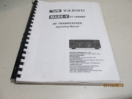 Yaesu mark 1000mp manual - v, ft