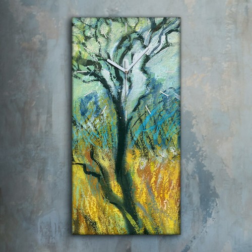 Horloge murale sur toile - , 30x60