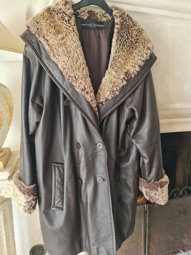 Veste longue manteau cuir - veste,