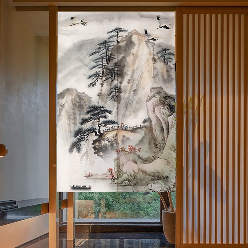 Style chinois porte rideau - chinois,