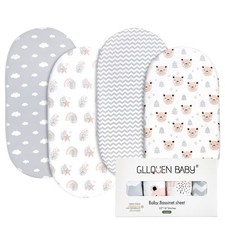 Lot de 4 draps-housses pour couffin 100 % microfibre Oeko-tex100 confortables...