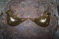 Anciennes Boules de Noêl en Verre Soufflé Oiseaux