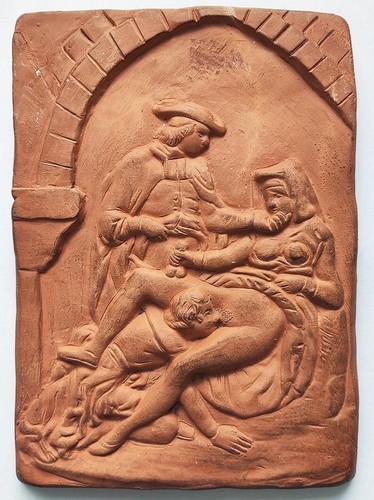 Statuette statue bas relief - statuette,