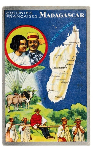 Madagascar carte publicitaire - madagascar,