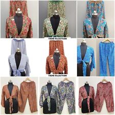 Ensemble de 15 pyjamas en soie pour femmes, vêtements de nuit boutonnés à man...