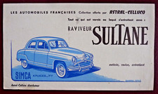 BUVARD - ASTRAL-CELLUCO - SULTANE - SIMCA "ARONDE" 4 PLACES - 7 CV - VOITURE -