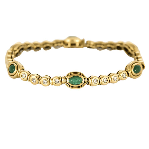 Bracelet jaune diamants - or,