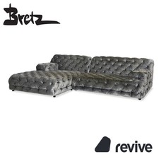 Bretz Cocoa Island Canapé D'Angle En Tissu Gris Canapé Canapé Relax